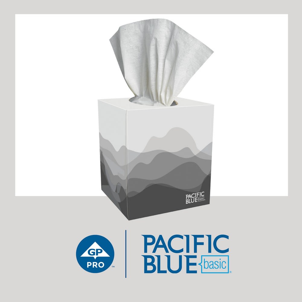 GuestSupply US | Pacific Blue Basic 2-Ply Facial Tissue, Cube Box